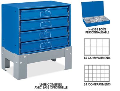 Boîtes à compartiments en acier