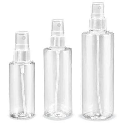 Clear Cylinder Spray Bottles