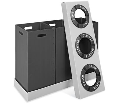 Poubelles en plastique ondulé