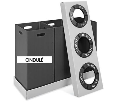 Poubelles en plastique ondulé
