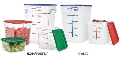 Contenants de rangement pour aliments – Carré