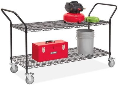 Black HeavyDuty Wire Carts in Stock Uline