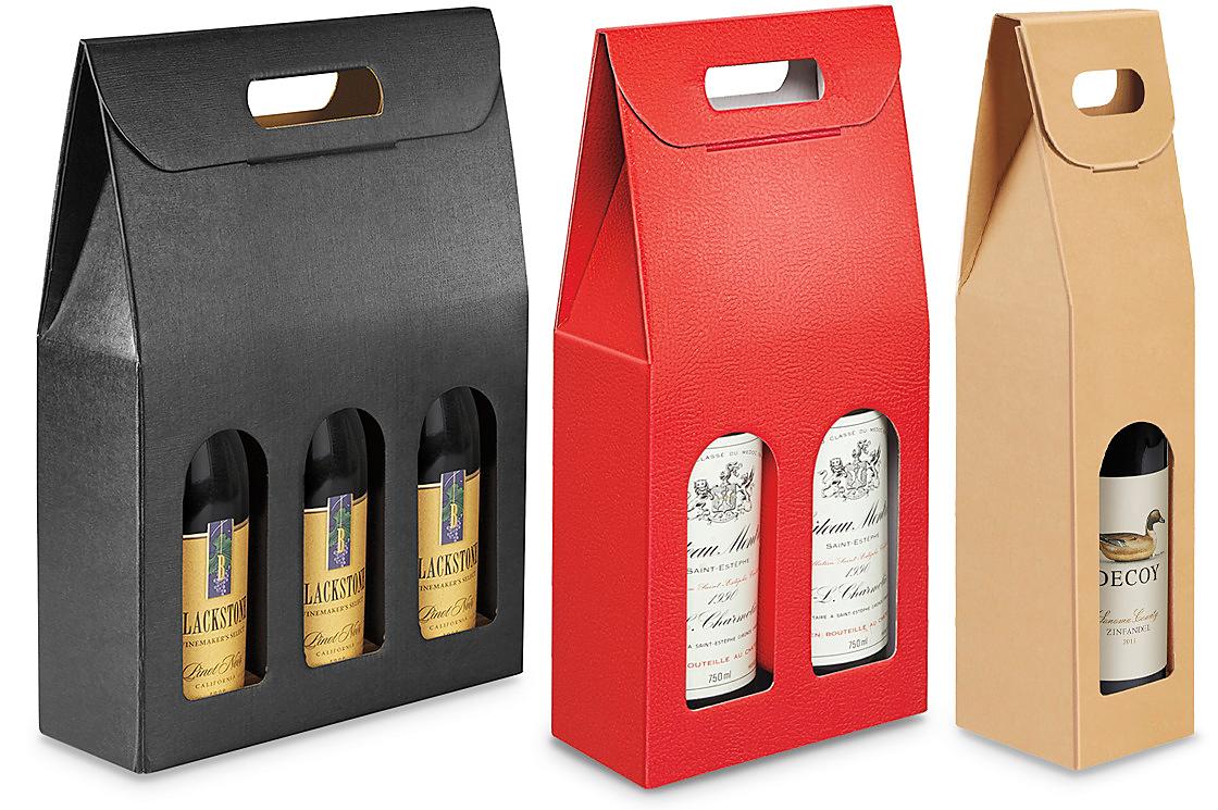 Carton porte-bouteilles pour vin