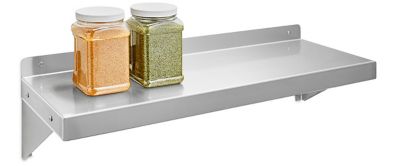 Stainless Wall-Mount Shelving