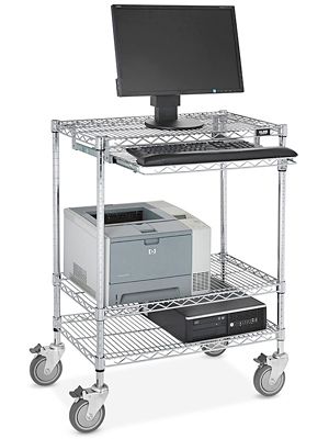 Wire Computer Cart