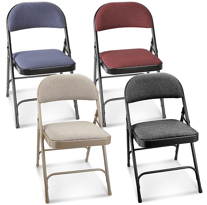 Fabric Padded Steel Folding Chairs