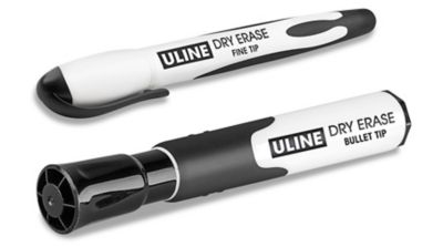 ULINE Dry Erase Markers - Fine Tip, Assortment Pack - Pack of 4 - S-23385