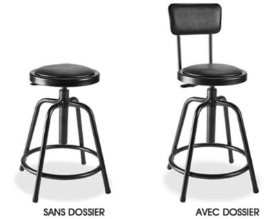Tabourets d'atelier pivotants
