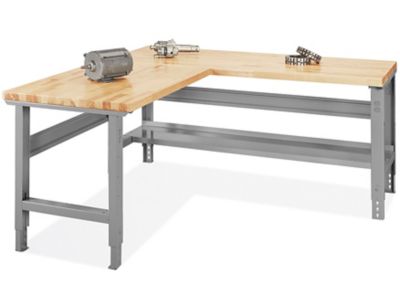 LShaped Industrial Packing Tables in Stock Uline