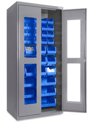 Clear-View Bin Storage Cabinets