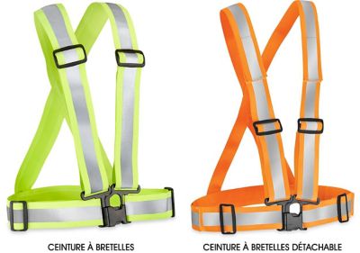 Ceintures de sécurité à bretelles à haute visibilité