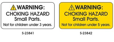 Choking Hazard Labels
