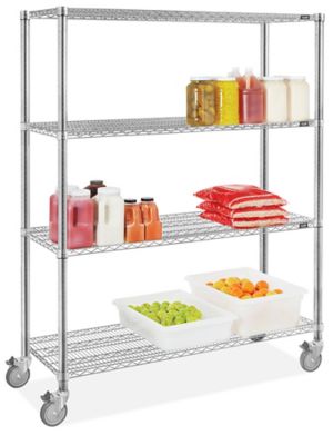 Rayonnage mobile en acier inoxydable