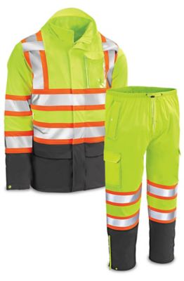 Vêtements de pluie flexibles à haute visibilité