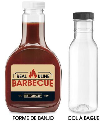 Bouteilles à sauce en plastique