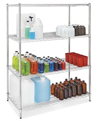 Stainless Steel Wire Shelving Unit - 60 x 24 x 72 H-4298 - Uline