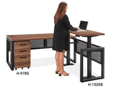 Metro L-Desks with Adjustable Height Return