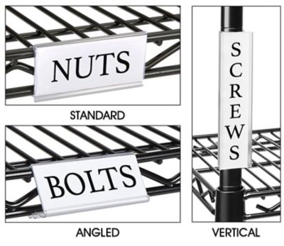 Wire Shelving Label Holders