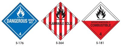 Hazard Class 4 D.O.T. Labels