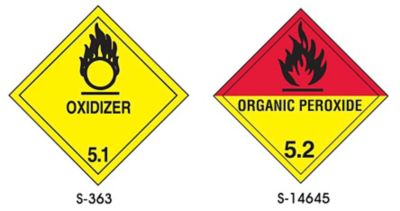 Hazard Class 5 D.O.T. Labels