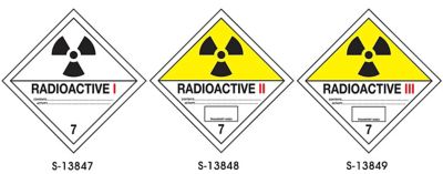 Hazard Class 7 D.O.T. Labels