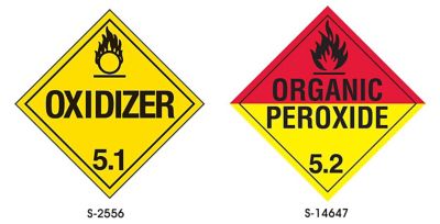 Hazard Class 5 D.O.T. Placards
