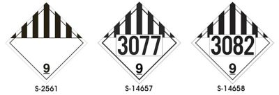 Hazard Class 9 D.O.T. Placards