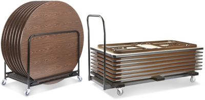 Socles roulants pour tables
