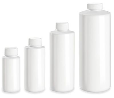 White Cylinder Bottles