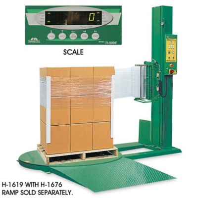 SemiAutomatic Stretch Wrap Machines with Scale in Stock ULINE