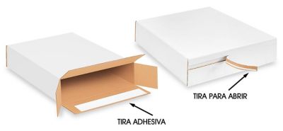 Uline Cajas de Abertura Lateral y Sellado Fácil