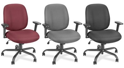 Fauteuil de bureau en tissu pour tailles fortes et élancées