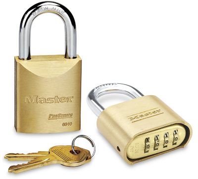 Uline Brass Padlock - Combination, 2 1/4 Shackle H-9821 - Uline