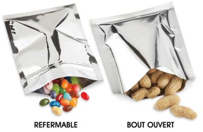 Sacs métallisés pour aliments