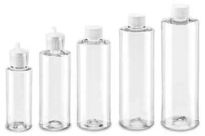 Clear Cylinder Bottles