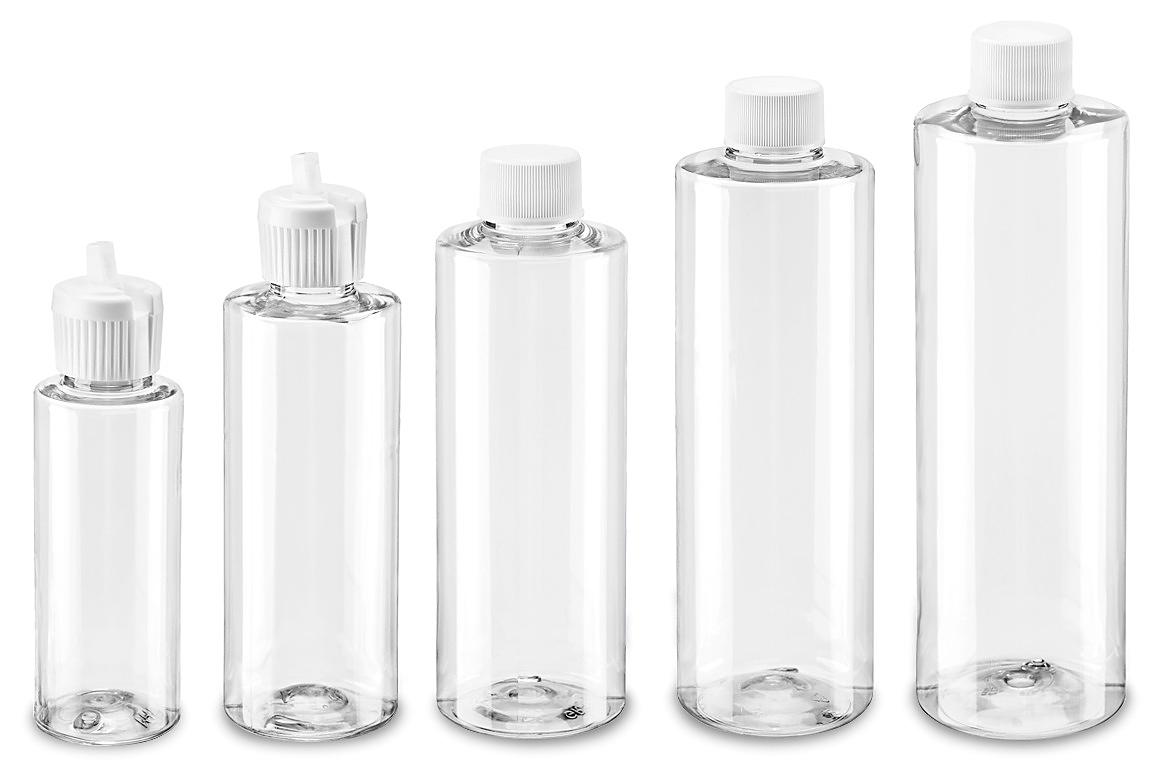 Clear Cylinder Bottles