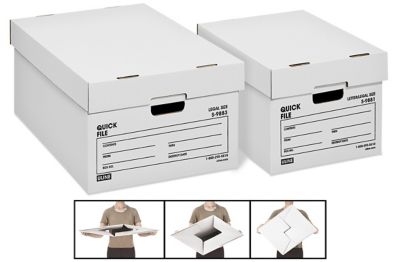 Quick File Boxes with Lids in Stock ULINE.ca