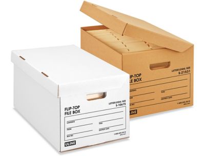 Boîtes à dossiers à couvercle rabattable