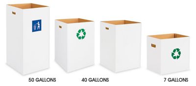 Poubelles en carton ondulé