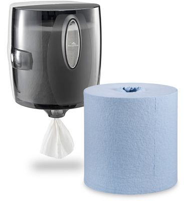 Lingettes à tirage central et distributeur