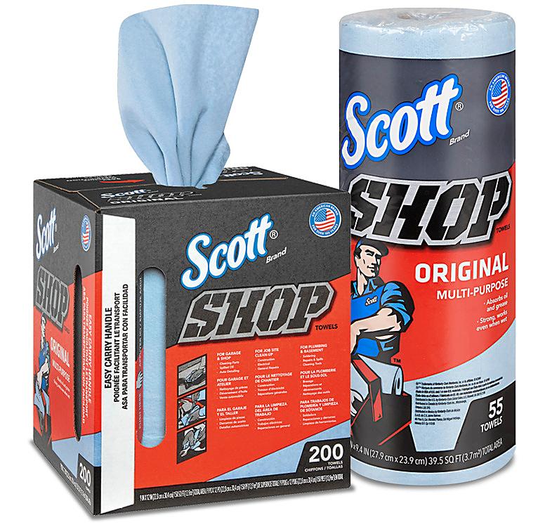 SCOTT Original Blue Shop Towels Box 200 Paper Towels 10" X 12" 