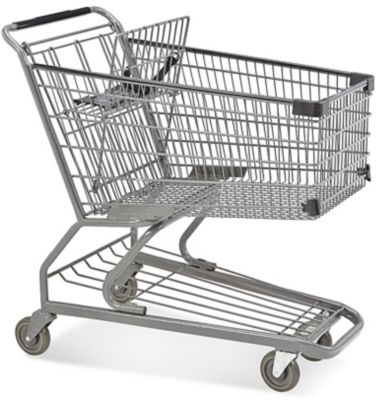 Chariot de magasinage grillagé