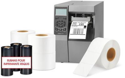 Étiquettes adhésives à transfert thermique industrielles – Blanc