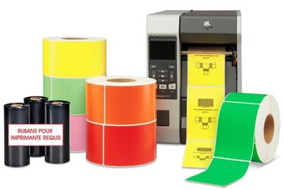 Étiquettes adhésives à transfert thermique industrielles – Coloré