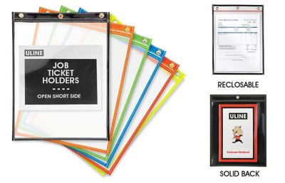 Job Ticket Holders, Vinyl Job Ticket Holders in Stock ULINE.ca