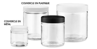 Bocaux en verre à bord droit – Transparent