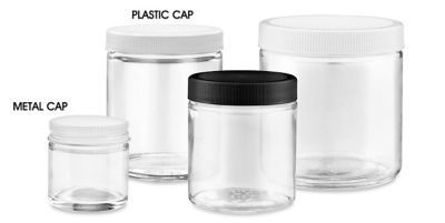 Clear Straight-Sided Glass Jars