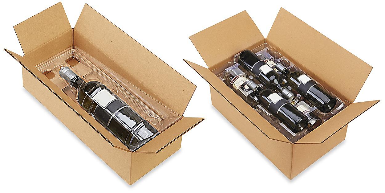 Emballages d'expédition en plastique pour vin