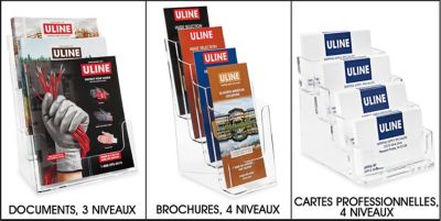Support à brochures à niveaux