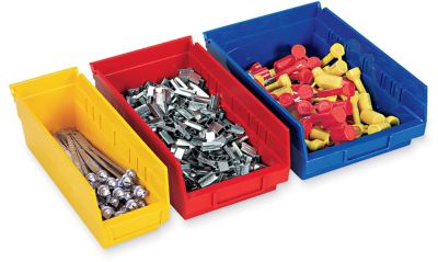 Porte-étiquettes et étiquettes pour bacs à tablettes en plastique – 3 x 3/4  po S-21114 - Uline